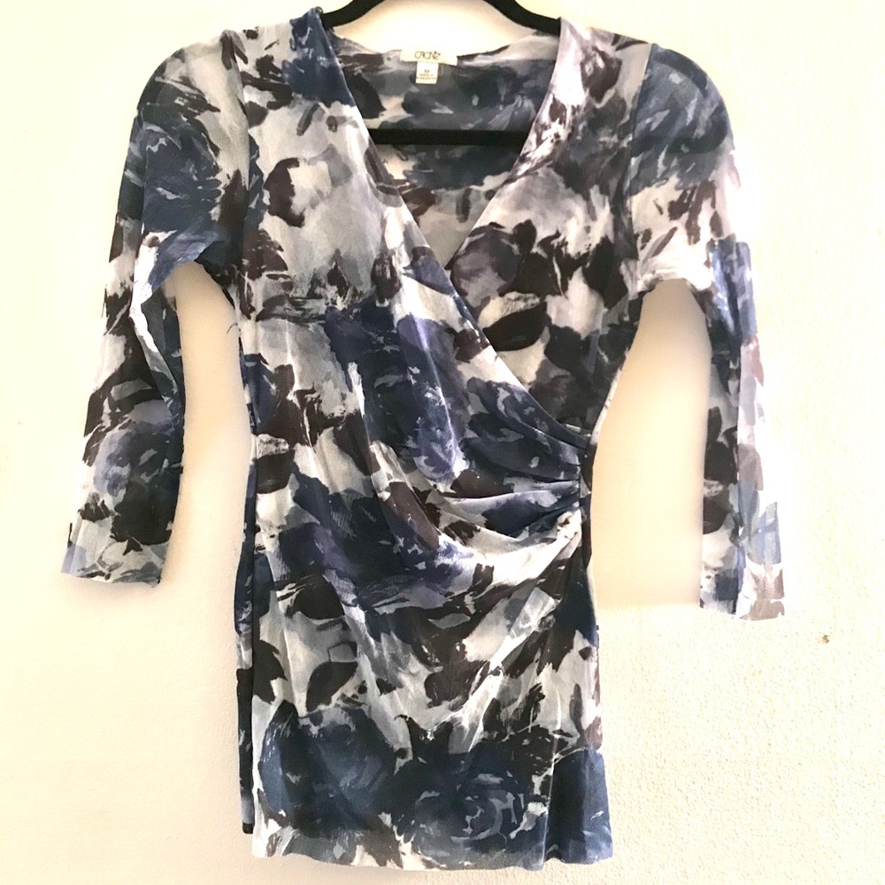 3/4 Sleeve floral blouse